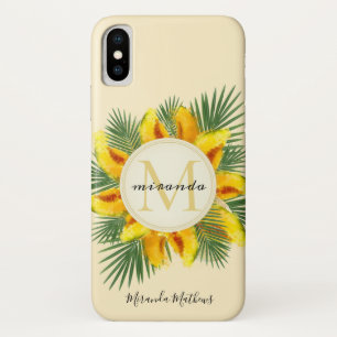 Waterverf Melon Tropical Leaves Wreatmonogram Case-Mate iPhone Case