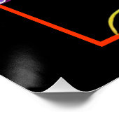 Waterverf Memorial Day Rode en Paarse klaprozen Perfect Poster (Hoek)