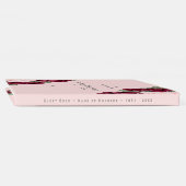 Waterverf Memorial Red Pink Floral Funeral Gastenboek (Rug)