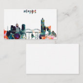 Waterverf Memphis Skyline Visitekaartje (Voorkant / Achterkant)