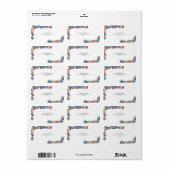Waterverf mengeling bessen etiket (Full Sheet)