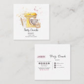 Waterverf Mengsel bakkerijbakkerij Vierkante Visitekaartje (Voorkant / Achterkant)