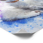 Waterverf Mengsel Media Kitten en Puppy Kisses Poster (Hoek)