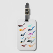 Waterverf mensen vinden kunst bagagelabel (Voorkant (verticaal))