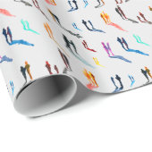 Waterverf mensen vinden kunst cadeaupapier (Rol Hoek)