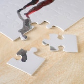 Waterverf mensen vinden kunst legpuzzel (Zijkant)