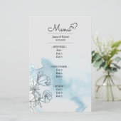 Waterverf menu Kaart (Staand voorkant)