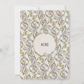 Waterverf Menu Kaart Victoriaans Royal Elegance (Achterkant)