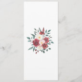 Waterverf Menu Weddenschappen Receptie Rood Cream  (Achterkant)