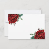 Waterverf Merlot Moderne Bloemengeometrie RSVP Kaart (Achterkant)