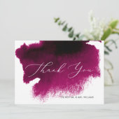 Waterverf Merlot, Red Wine Luxury Hartelijk dank Kaart (Staand voorkant)