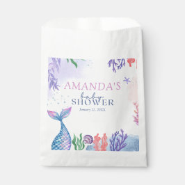 Waterverf Mermaid Baby shower Bedankzakje