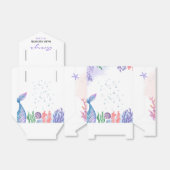 Waterverf Mermaid Baby shower Favor Box Bedankdoosjes (Uitgevouwen)