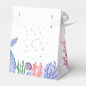 Waterverf Mermaid Baby shower Favor Box Bedankdoosjes (Achterkant)