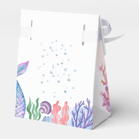 Waterverf Mermaid Baby shower Favor Box Bedankdoosjes (Achterkant)