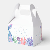 Waterverf Mermaid Baby shower Favor Box Bedankdoosjes (Achterkant)