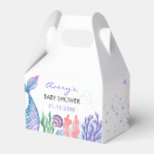 Waterverf Mermaid Baby shower Favor Box Bedankdoosjes (Voorkant Zijde)