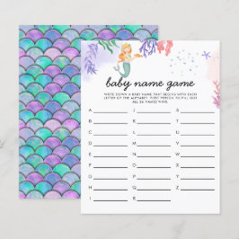 Waterverf Mermaid Baby shower Game Name