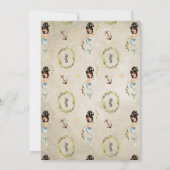 Waterverf Mermaid Bachelorette Kaart (Achterkant)