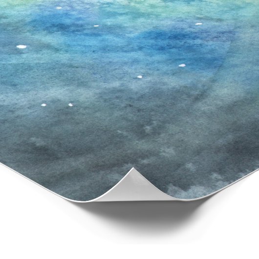 Waterverf Mermaid Fantay Art van Molly Harrison Poster (Hoek)