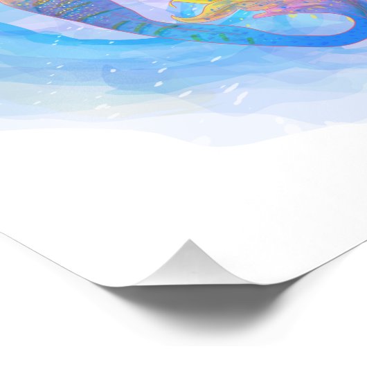 Waterverf Mermaid Poster (Hoek)