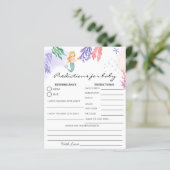 Waterverf Mermaid Prediction Baby shower Game (Staand voorkant)