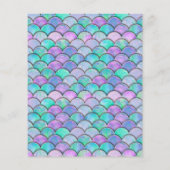 Waterverf Mermaid Prediction Baby shower Game (Achterkant)