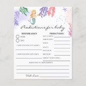 Waterverf Mermaid Prediction Baby shower Game (Voorkant)