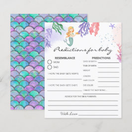 Waterverf Mermaid Prediction Baby shower Game
