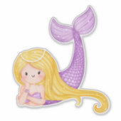 Waterverf Mermaid Sticker (Voorkant)
