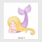 Waterverf Mermaid Sticker (Vel)