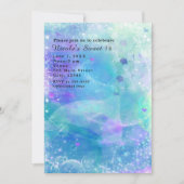 Waterverf Mermaid Tail Birthday Party Kaart (Voorkant)