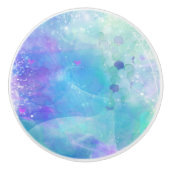 Waterverf Mermaid Tail Fantasy Enchanted Ocean Keramische Knop (Voorkant)