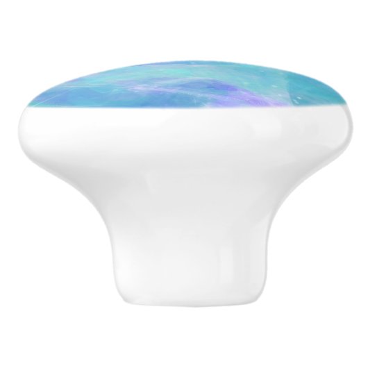 Waterverf Mermaid Tail Fantasy Enchanted Ocean Keramische Knop (Zijkant)