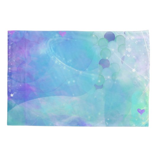 Waterverf Mermaid Tail Fantasy Enchanted Ocean Kussensloop (Achterkant)