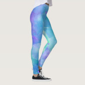 Waterverf Mermaid Tail Fantasy Enchanted Ocean Leggings (Rechts)