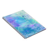 Waterverf Mermaid Tail Ocean Zee - Gepersonaliseer Notitieboek (Rechterzijde)