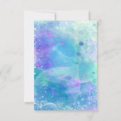 Waterverf Mermaid Tail Party - Tabelnummer kaart (Achterkant)