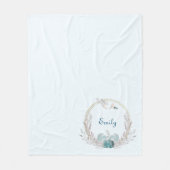 Waterverf Mermaid & Wreath Personalized Fleece Deken (Voorkant)