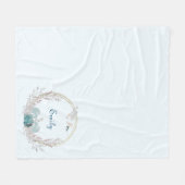 Waterverf Mermaid & Wreath Personalized Fleece Deken (Voorkant (Horizontaal))