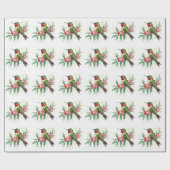 Waterverf Merry Christmas Hummingbird Cadeaupapier (Vlak)
