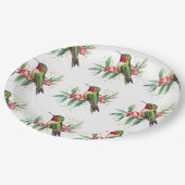 Waterverf Merry Christmas Hummingbird Papieren Bordje (Gekanteld)