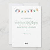 Waterverf Merry Christmas Lights Tree Modern Feestdagenkaart (Achterkant)