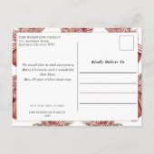 Waterverf Merry Christmas Ornament Typografie Feestdagenkaart (Achterkant)