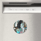 Waterverf Merry-Go-Round Horse Magneet (Insitu (Vaatwasser))