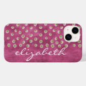 Waterverf Messy Fun Polka Dots limoen warme roze Case-Mate iPhone Case (Achterkant (horizontaal))