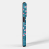 Waterverf Messy Polka Dots - blauw en roze Case-Mate iPhone Case (Achterkant / Rechts)