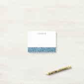 Waterverf Messy Polka Dots - blauw en roze Post-it® Notes (Op bureau)