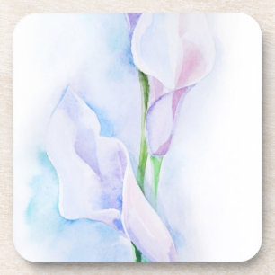 waterverf met 3 callas onderzetter