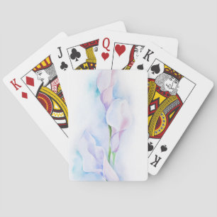 waterverf met 3 callas speelkaarten